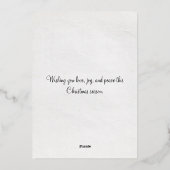 ヴィンテージ1906雪の男の子そりクリスマス金ゴールド 箔シーズンカード (裏面)