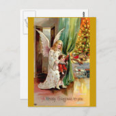 ヴィンテージ1908グリーティングカードエンジェル、子供、おもちゃ ポストカード (正面/裏面)