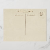 ヴィンテージ1908コリードッグス金ゴールドハッピークリスマス金ゴールド 箔シーズンポストカード (裏面)