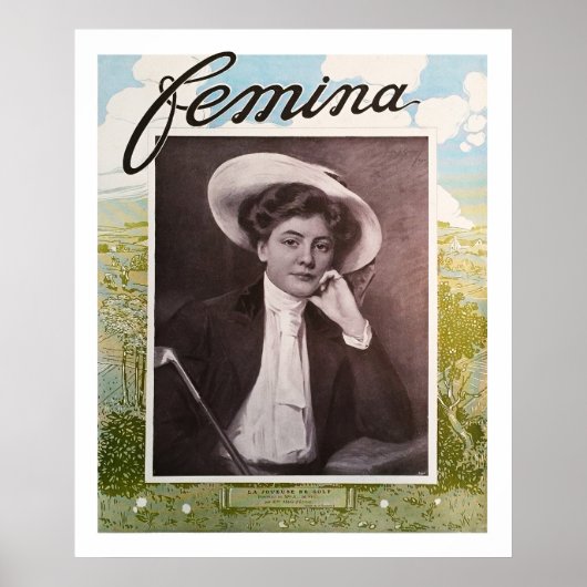 ヴィンテージ1908ゴルフプリント ポスター (正面)