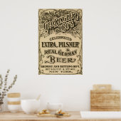 ヴィンテージ1908醸造所とビール広告 ポスター (キッチン)