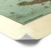 ヴィンテージ1908 Brooklyn NY Bird's Eye Viewマップ ポスター (角)