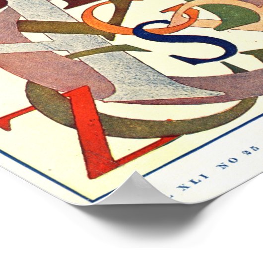 ヴィンテージ1908 Maxfield Parrish, "学校日" ポスター (角)