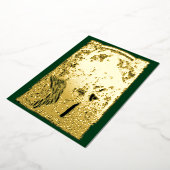 ヴィンテージ1909アールヌーボークリスマス出生 箔シーズンカード (回転した状態)