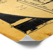 ヴィンテージ1909ボーンサイフォン冷凍機プリント ポスター (角)