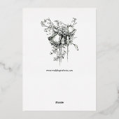 ヴィンテージ1909華美つる植物縁ど 箔招待状 (裏面)