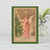 ヴィンテージ1910ノルウェーのクリスマスカード カード (スタンド正面)