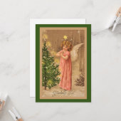 ヴィンテージ1910ノルウェーのクリスマスカード カード (正面/裏面インサイチュ)