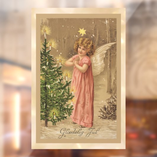 ヴィンテージ1910ノルウェーのクリスマス ウィンドウサイン (シート2)