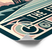 ヴィンテージ1910パリエッフェルタワーアールデコポスター ポスター (角)