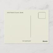 ヴィンテージ1910パリッシュ教会のゴール ポストカード (裏面)