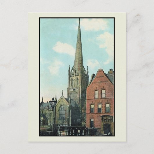 ヴィンテージ1910パリッシュ教会のゴール ポストカード (正面)