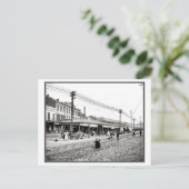 ヴィンテージ1910フランスの市場ニューオーリンズ写真 ポストカード (スタンド正面)