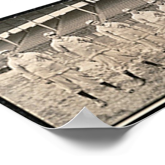 ヴィンテージ1910ベースボールセントロイスブラウンズ写真 ポスター (角)