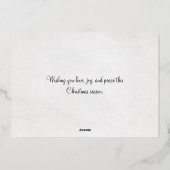 ヴィンテージ1910年代の小さな女の子サンタクリスマスを呼び出し 箔シーズンカード (裏面)