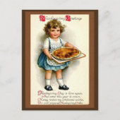 ヴィンテージ1910、感謝祭の挨拶 シーズンポストカード (正面)