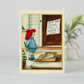 ヴィンテージ1910sサンタクロース付き子供レター金ゴールド 箔シーズンカード (立ち正面)