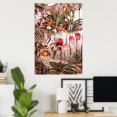 ヴィンテージ1911オーキッドフラワーバラエティイラストレーション ポスター (ホームオフィス)