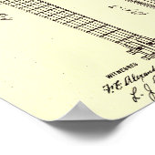 ヴィンテージ1911ギター特許イラストレーション ポスター (角)