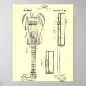 ヴィンテージ1911ギター特許イラストレーション ポスター (正面)