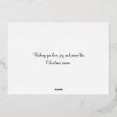 ヴィンテージ1911バードメリークリスマス金ゴールド 箔シーズンカード (裏面)