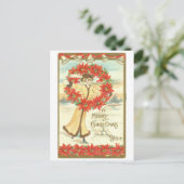 ヴィンテージ1911年、"メリークリスマス"の郵便はがき シーズンポストカード (スタンド正面)