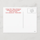 ヴィンテージ1911年、"メリークリスマス"の郵便はがき シーズンポストカード (裏面)