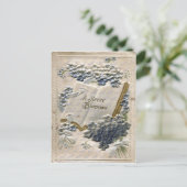 ヴィンテージ1912エンボスシルクアンドベルベット誕生日 ポストカード (スタンド正面)