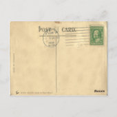 ヴィンテージ1912エンボスシルクアンドベルベット誕生日 ポストカード (裏面)