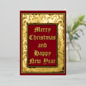 ヴィンテージ1912クリスマスエンジェル縁どズ 箔シーズンカード (立ち正面)