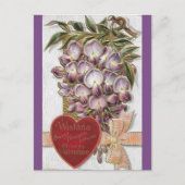 ヴィンテージ1912パープルウィスタリア ポストカード (正面)