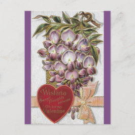 ヴィンテージ1912パープルウィスタリア ポストカード