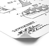 ヴィンテージ1914ゴルフクラブデザイン特許芸術プリント ポスター (角)