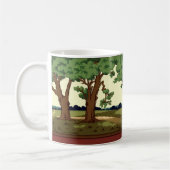 ヴィンテージ1914芸術工芸品スタイルオークランドスケープ コーヒーマグカップ (左)