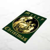 ヴィンテージ1915クリスマス出生 箔シーズンカード (回転した状態)