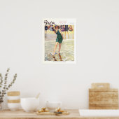 ヴィンテージ1915パック雑誌カバー、ビーチ ポスター (キッチン)