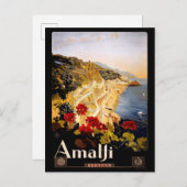 ヴィンテージ1915 Amalfiコーストイタリア旅行 ポストカード (正面/裏面)