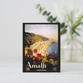 ヴィンテージ1915 Amalfiコーストイタリア旅行 ポストカード (スタンド正面)