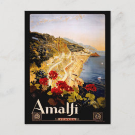 ヴィンテージ1915 Amalfiコーストイタリア旅行 ポストカード