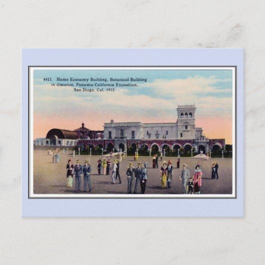 ヴィンテージ1915 Panama California Expo San Diego 13 ポストカード (正面)