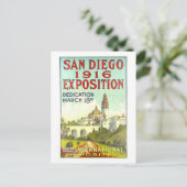 ヴィンテージ1916 San Diego Expositionポスター葉書 ポストカード (スタンド正面)