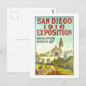 ヴィンテージ1916 San Diego Expositionポスター葉書 ポストカード (正面/裏面)