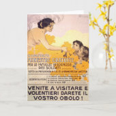 ヴィンテージ1917イタリアンポスター カード (黄色い花)