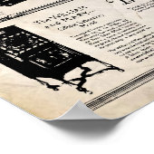 ヴィンテージ1917エジソンフォノグラフポスター ポスター (角)