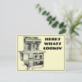 ヴィンテージ1917キッチンレンジストーブオーブンテンプレート ポストカード (スタンド正面)