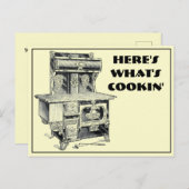 ヴィンテージ1917キッチンレンジストーブオーブンテンプレート ポストカード (正面/裏面)