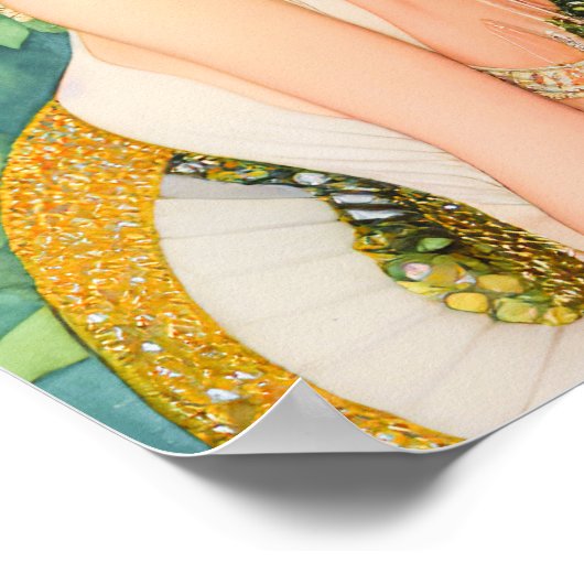 ヴィンテージ1920のアールデコフラッパー美しい女性 ポスター (角)