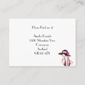 ヴィンテージ1920のフラッパーの女の子がカードで移動 エンクロージャーカード (裏面)