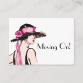 ヴィンテージ1920のフラッパーの女の子がカードで移動 エンクロージャーカード (正面)