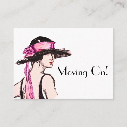 ヴィンテージ1920のフラッパーの女の子がカードで移動 エンクロージャーカード (正面)